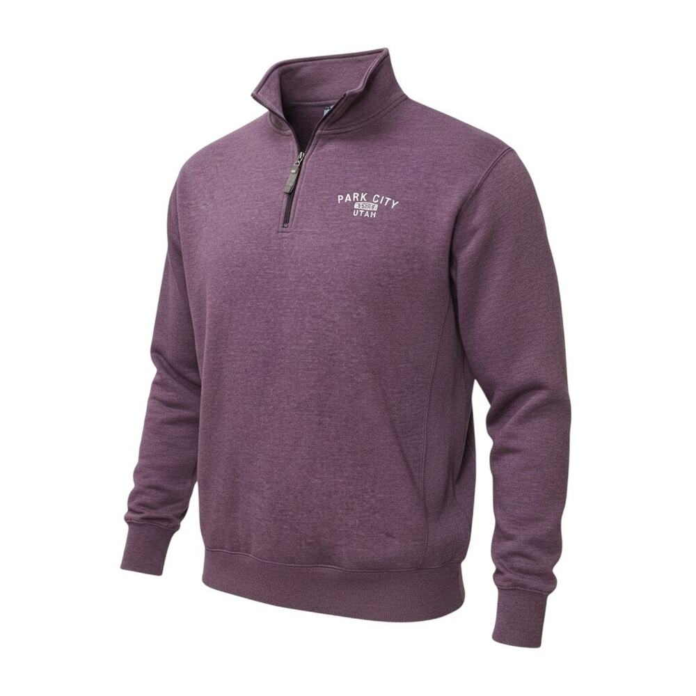 Outfitter Trading Co Park City Utah Quarter Zip Fleece Pullover Large